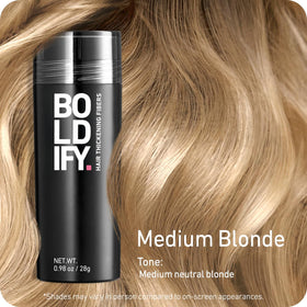 Boldify Hair Fibers 28g quick application for fast volume and texture