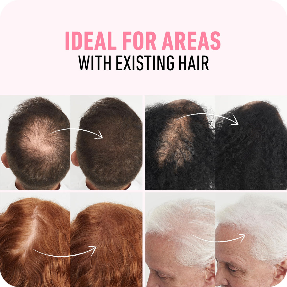 Boldify Hair Fibers natural finish delivers lightweight, undetectable texture