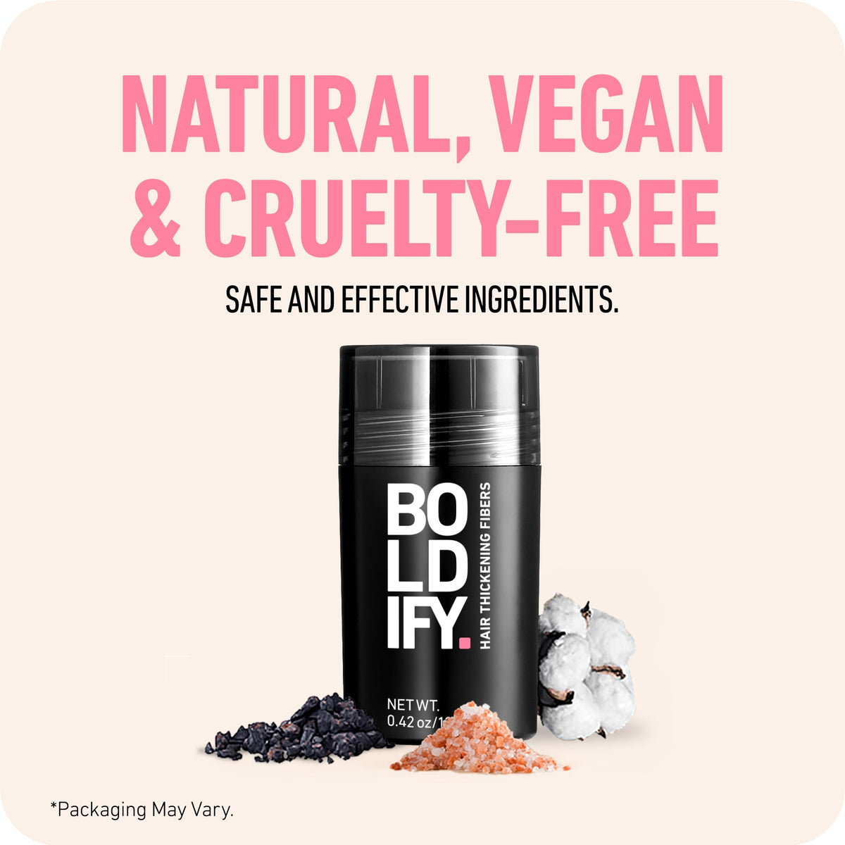 Boldify Hair Fibers packaging 2x56g is convenient and travel-friendly