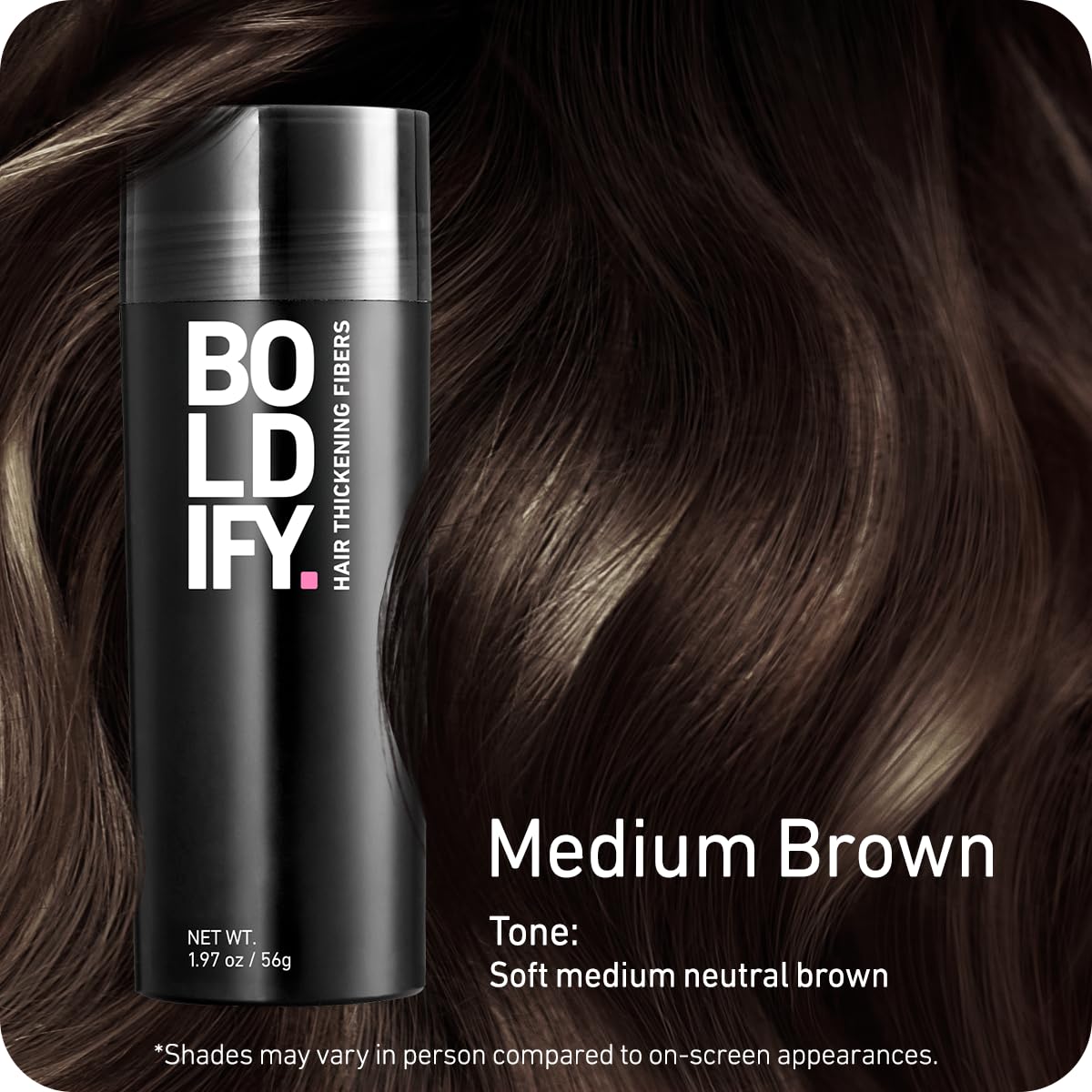 Boldify Hair Fibers partline blend for seamless transition with existing hair