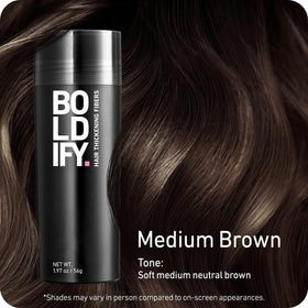Boldify Hair Fibers partline blend for seamless transition with existing hair