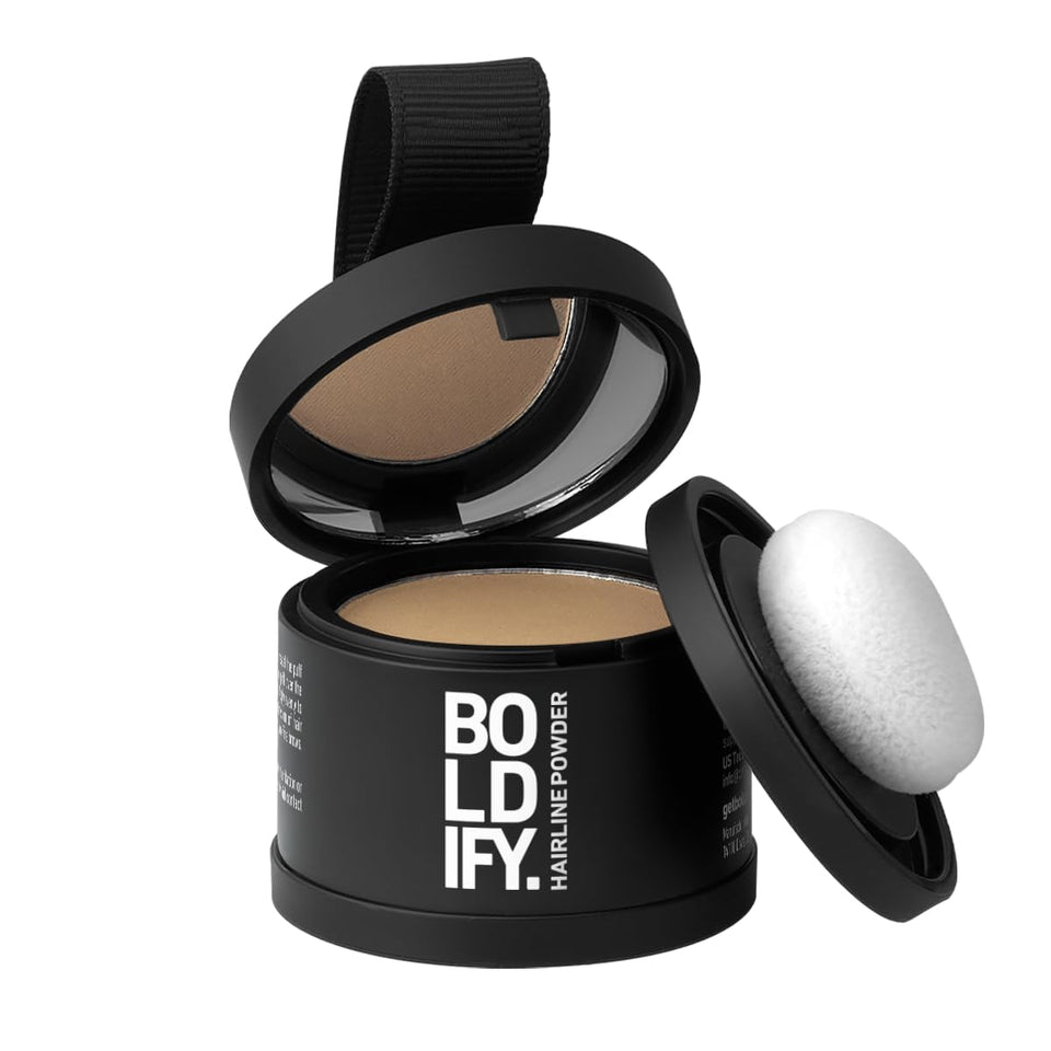 Boldify Hairline Powder compact close-up for precise root coverage