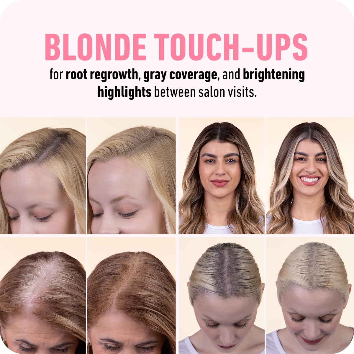 Boldify Hairline Powder dark blonde swatch on sample hair