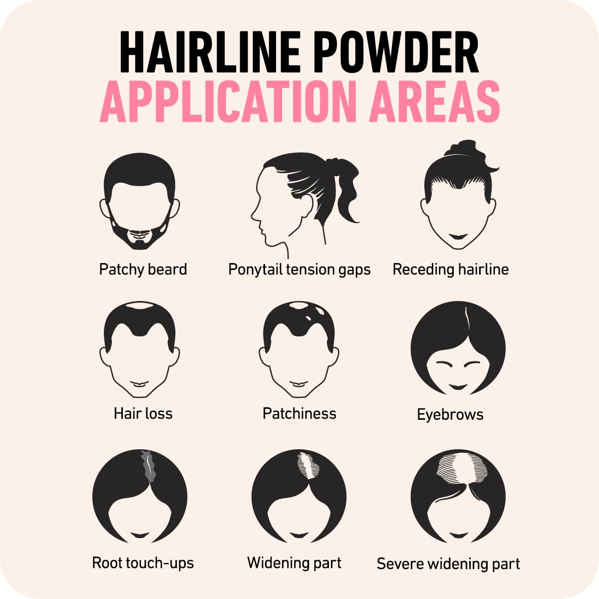 Boldify Hairline Powder packaging and compact designed for travel touch-ups.