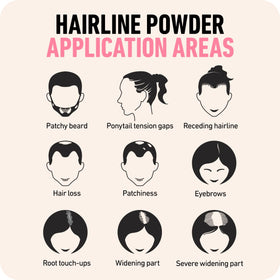 Boldify Hairline Powder packaging and compact designed for travel touch-ups.