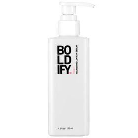 Boldify leave-in serum bottle for lightweight conditioning.
