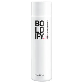 Boldify Thicken Volume Conditioner bottle pour shows weightless moisture for fine hair.