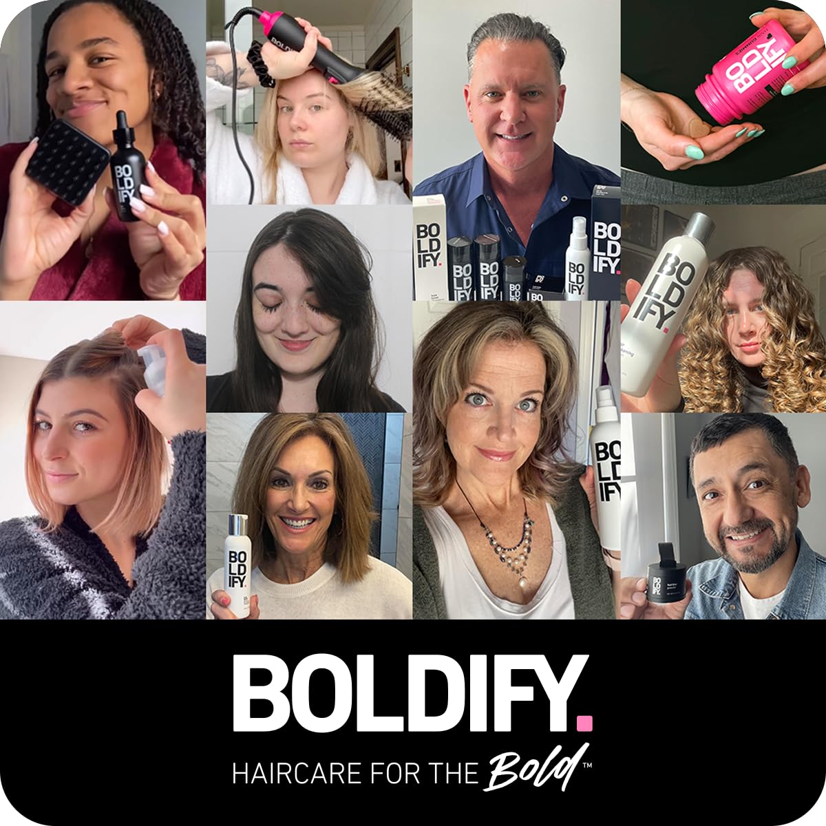 Boldify Thicken Volume Conditioner natural shine on healthy-looking hair.