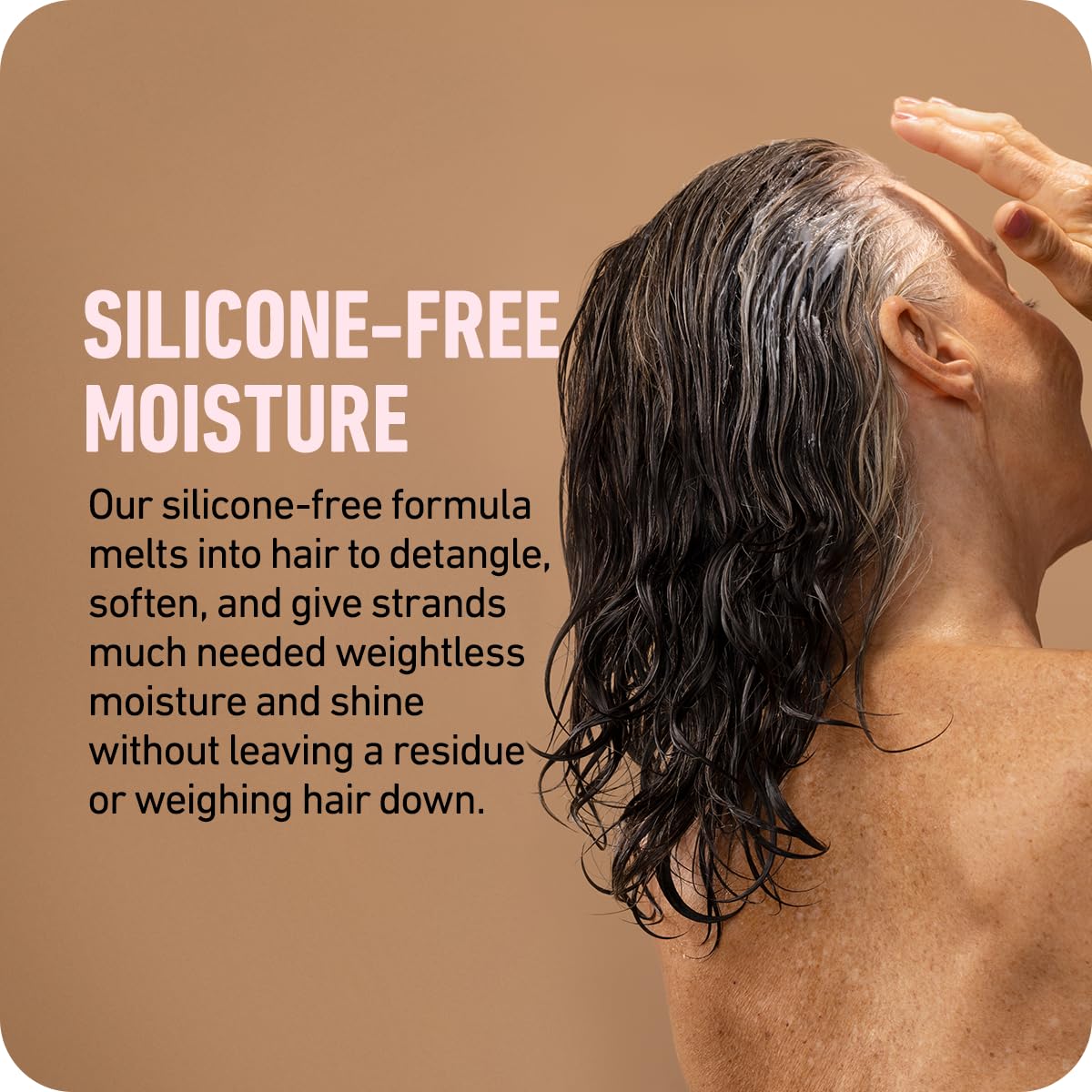 Boldify Thicken Volume Conditioner split-end repair scene signals healthier ends.
