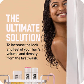 Boldify Thicken Volume Conditioner texture close-up reveals light, detangling-friendly formula.