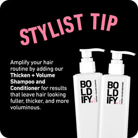 Boldify travel-friendly bottle for on-the-go styling.