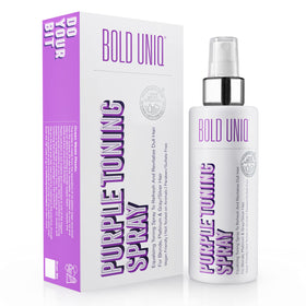 Bold Uniq Blonde Toner Spray bottle refreshes color between salon visits.