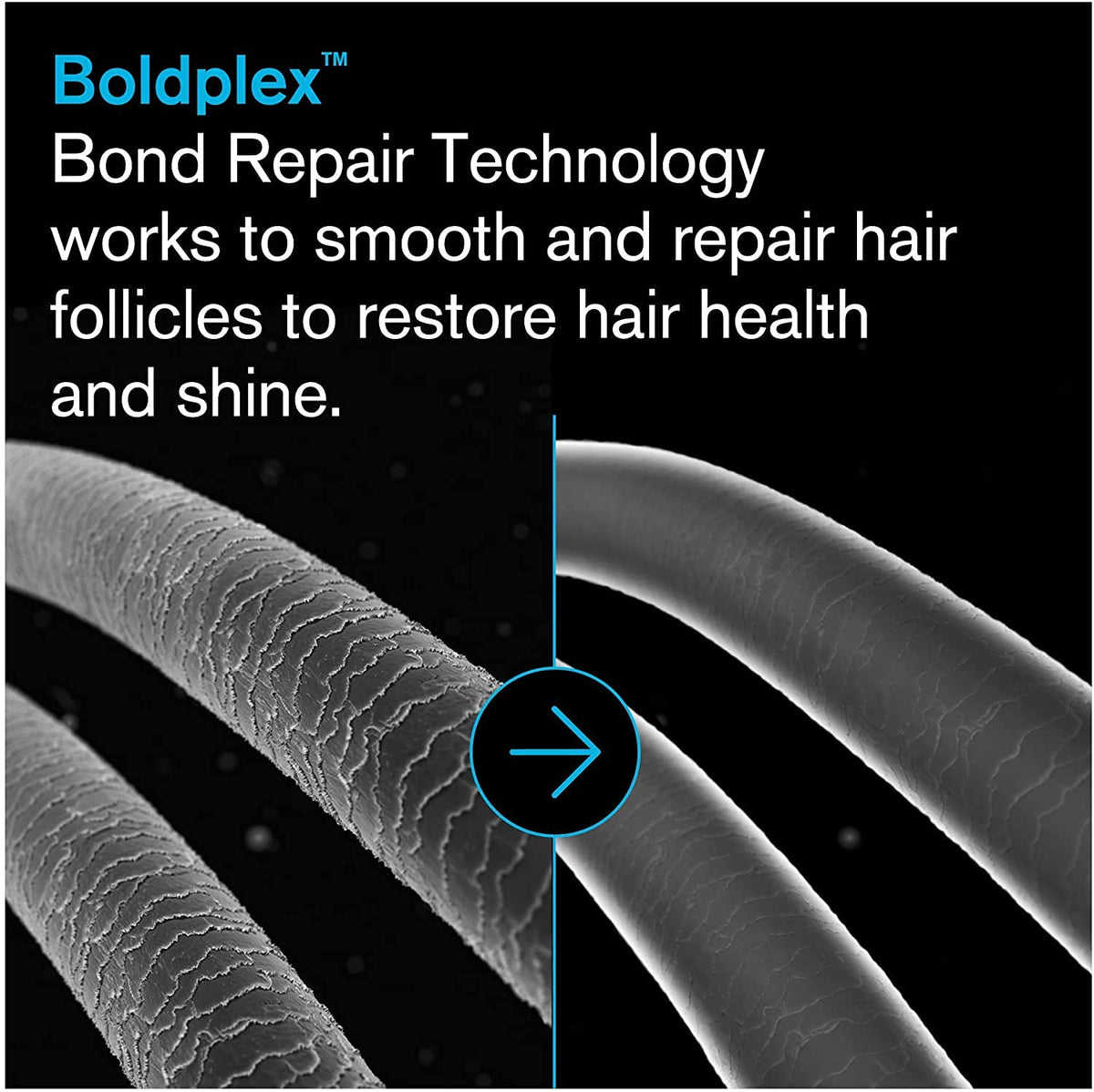 Bold UNIQ Boldplex 6 Hair Serum being applied to hair strands.