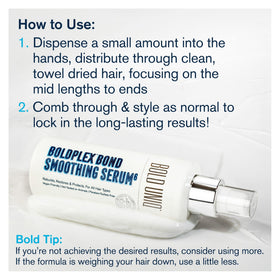 Bold UNIQ Boldplex 6 Hair Serum packaging with post-consumer recycled plastic.