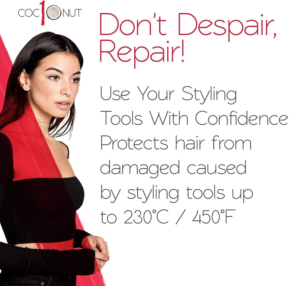 Bold Uniq Coconut Thermal Protection multi-use spray delivering 10 benefits for styling.