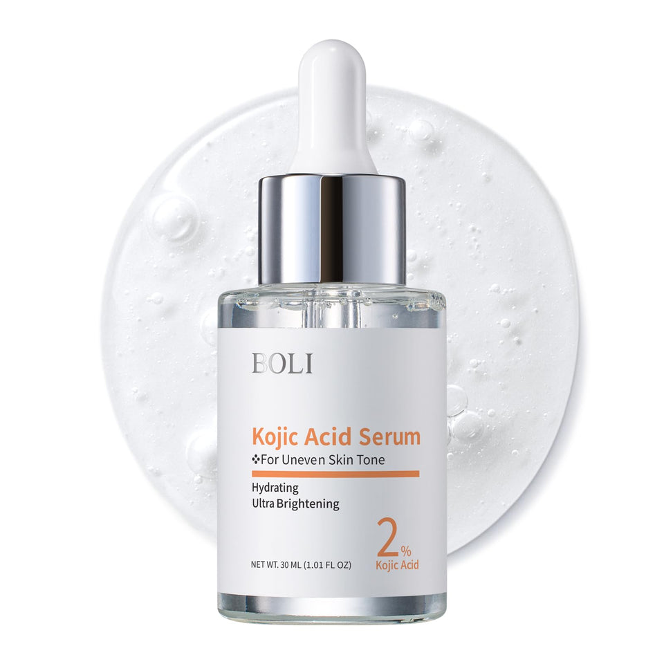 BOLI Kojic Acid Serum bottle close-up for even skin tone