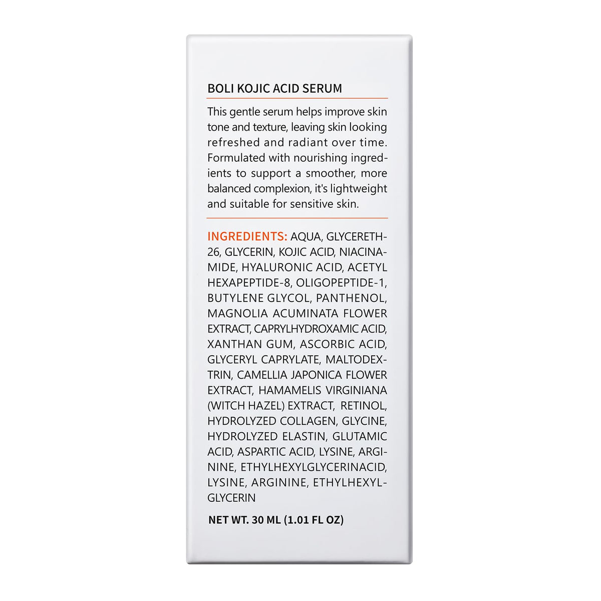 BOLI Kojic Acid Serum routine glow concept for daily skincare