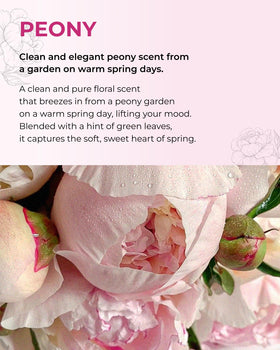 BOM Peony Garden Body Mist with hyaluronic acid for lasting hydration.