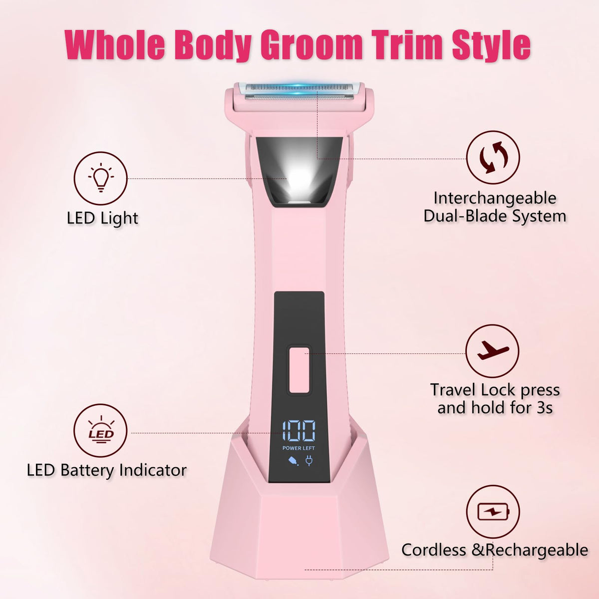 Bomic foil blade detail illustrates silky-smooth results on skin