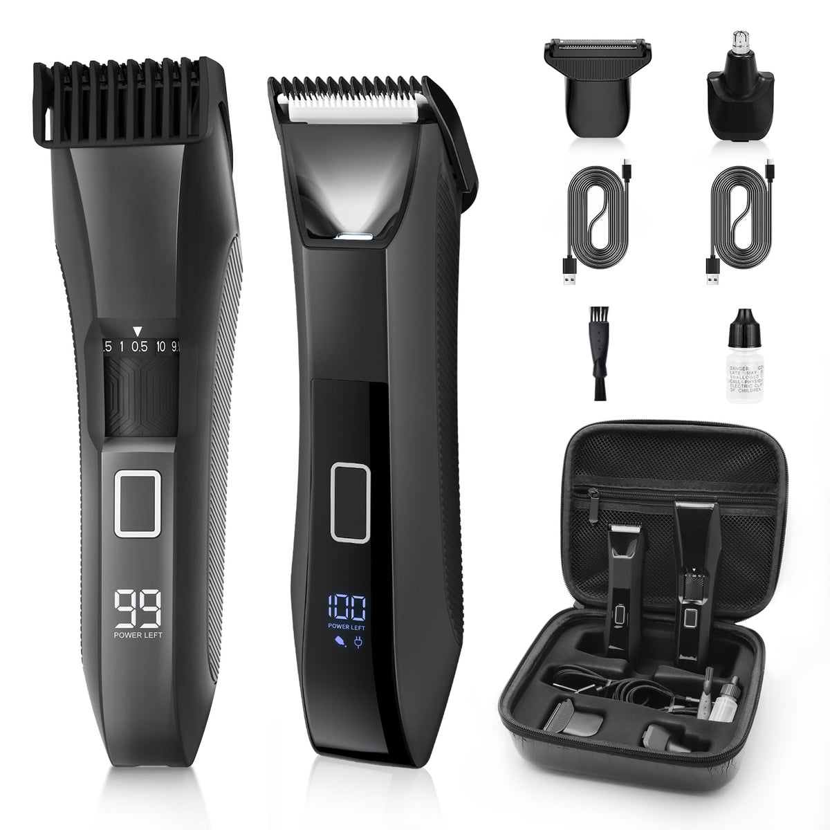 Bomic Manscape 4-in-1 trimmer in hand for on-the-go grooming