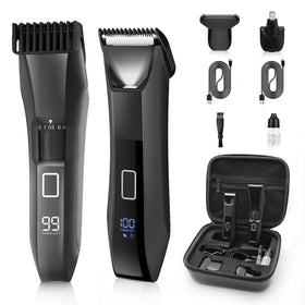 Bomic Manscape 4-in-1 trimmer in hand for on-the-go grooming