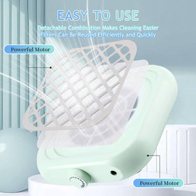 Magnetic mesh cover on BOMOQING dust collector enables fast cleaning.