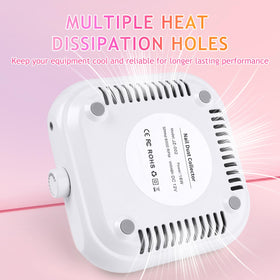 BOMOQING compact design nail dust collector fits neatly on small desks.