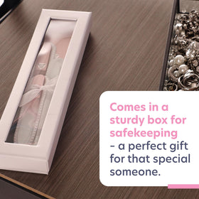 Bona Fide Beauty travel-size glass nail file rose gold for on-the-go manicure touch-ups