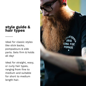 Bona Fide Pomade made in the USA, quality craftsmanship.