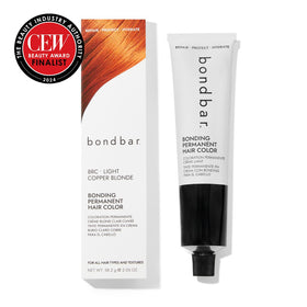Bondbar 8RC Light Copper Blonde tube cap closure on recycled packaging