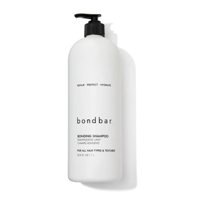 Bondbar Repairing Shampoo bottle showing hydration and frizz control