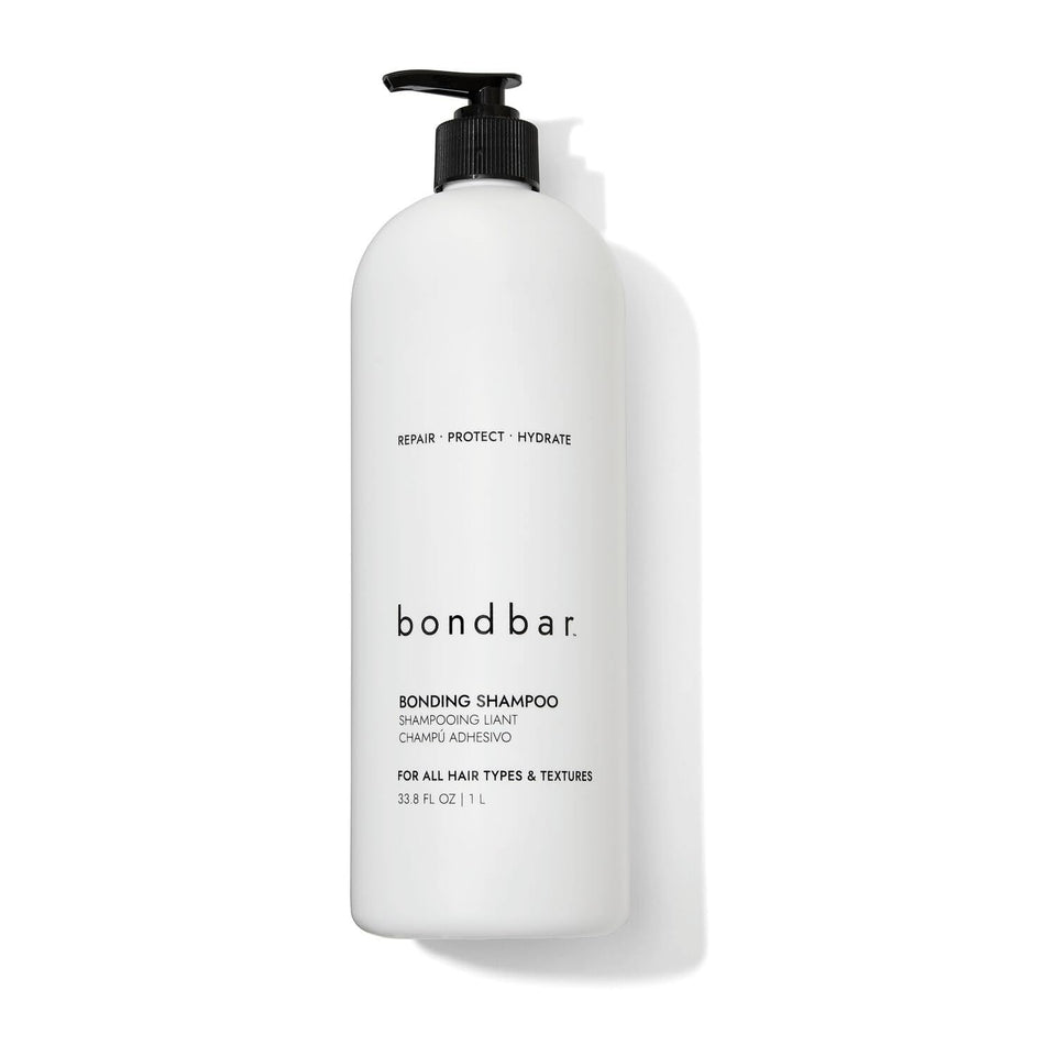 Bondbar Repairing Shampoo bottle showing hydration and frizz control