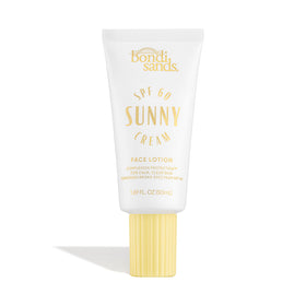 Bondi Sands Sunny Cream SPF 60 face lotion showcases a smooth, protective formula for daily use
