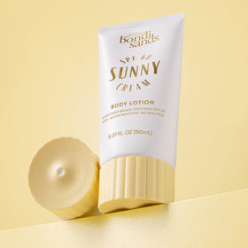 Bondi Sands Sunny Cream SPF 60 water resistant splash demonstrates lasting protection