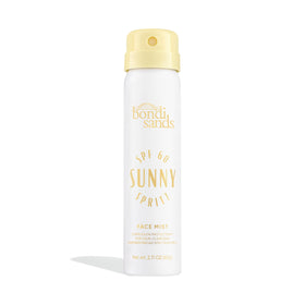 Bondi Sands Sunny Spritz SPF 60 bottle closeup showing oil-free hydration and sun protection