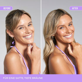 Bondi Sands Technocolor Face Serum application on face showing even coverage