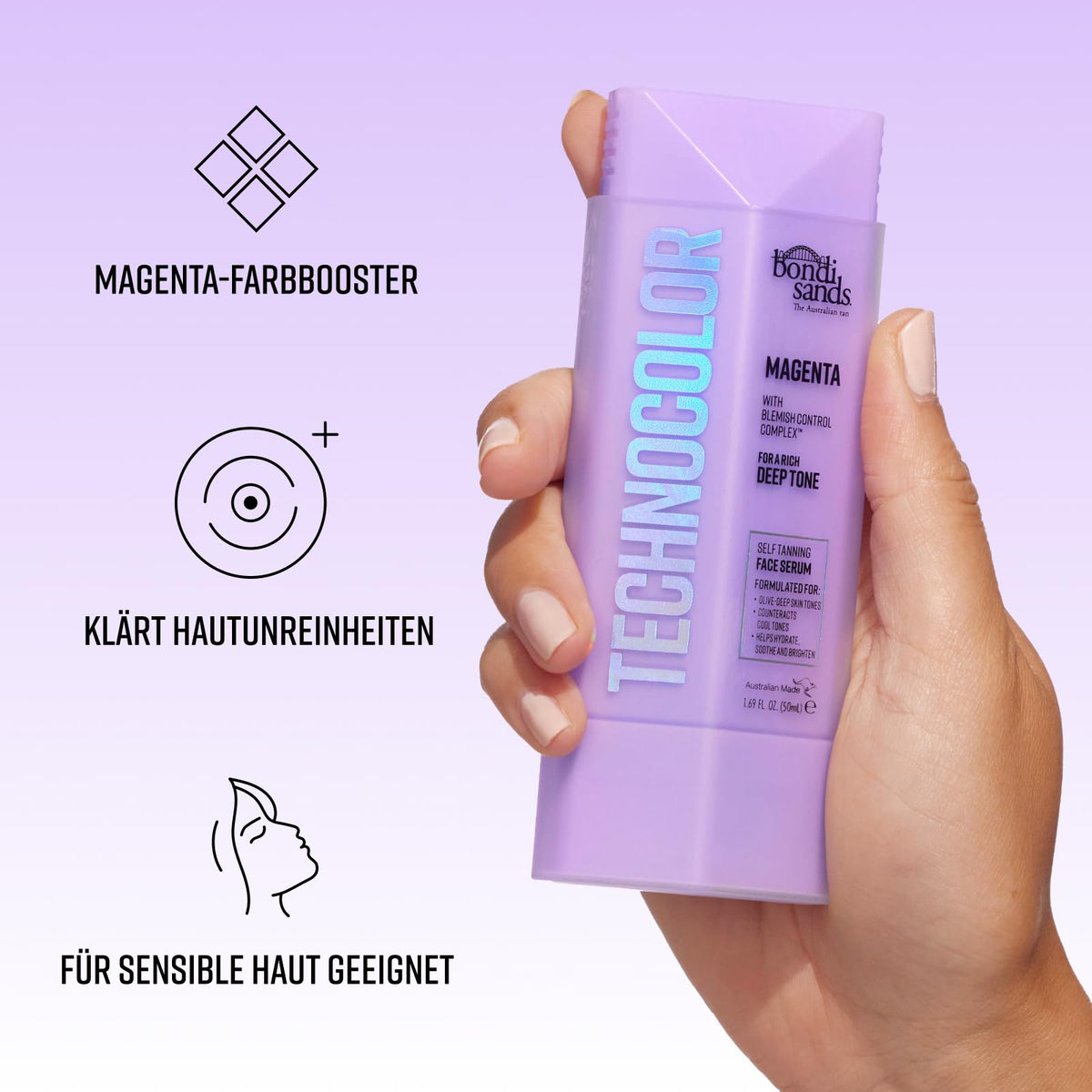 Bondi Sands Technocolor Face Serum with vitamin C supports bright-looking skin