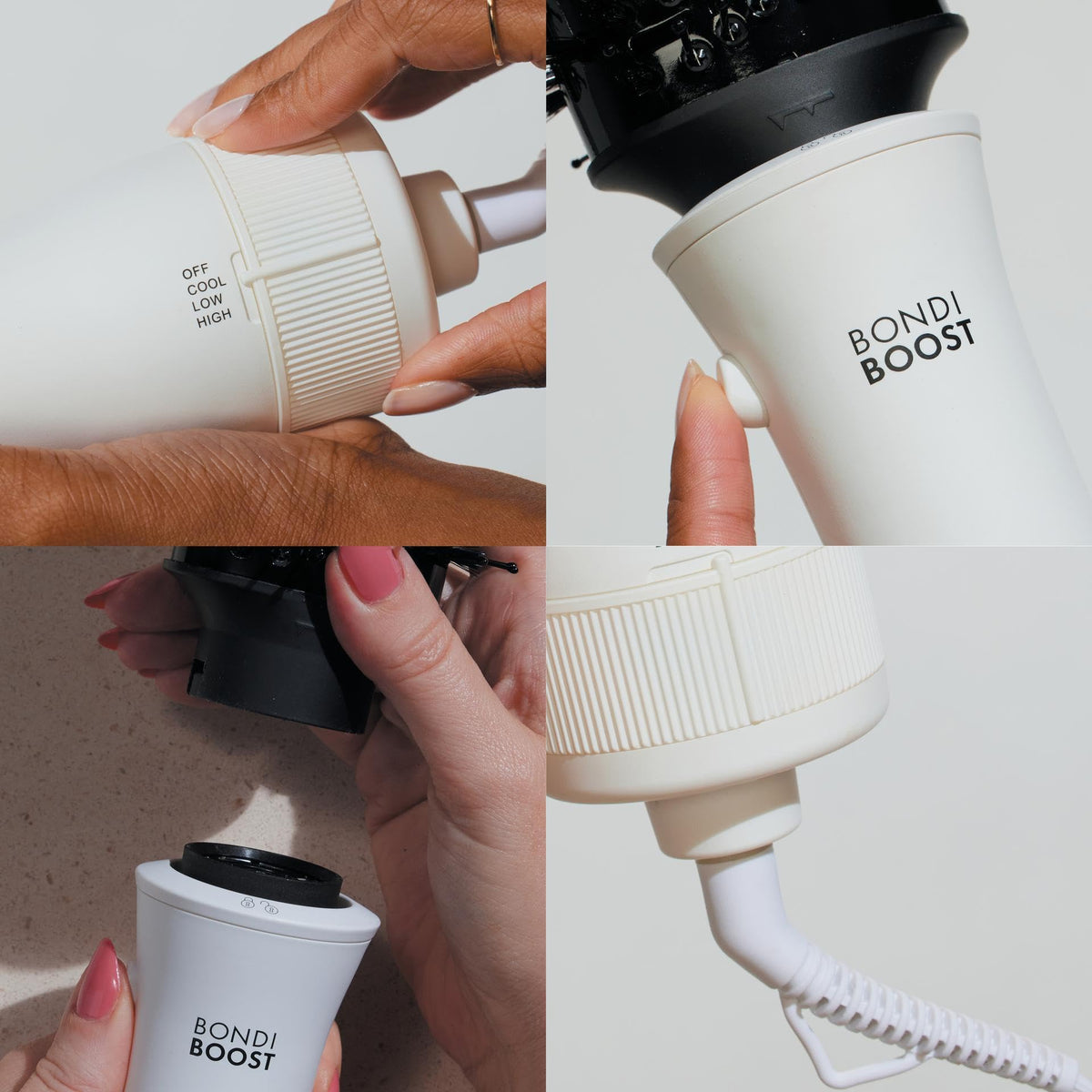 BondiBoost Blowout Brush Pro 3M swivel cord for easier handling.