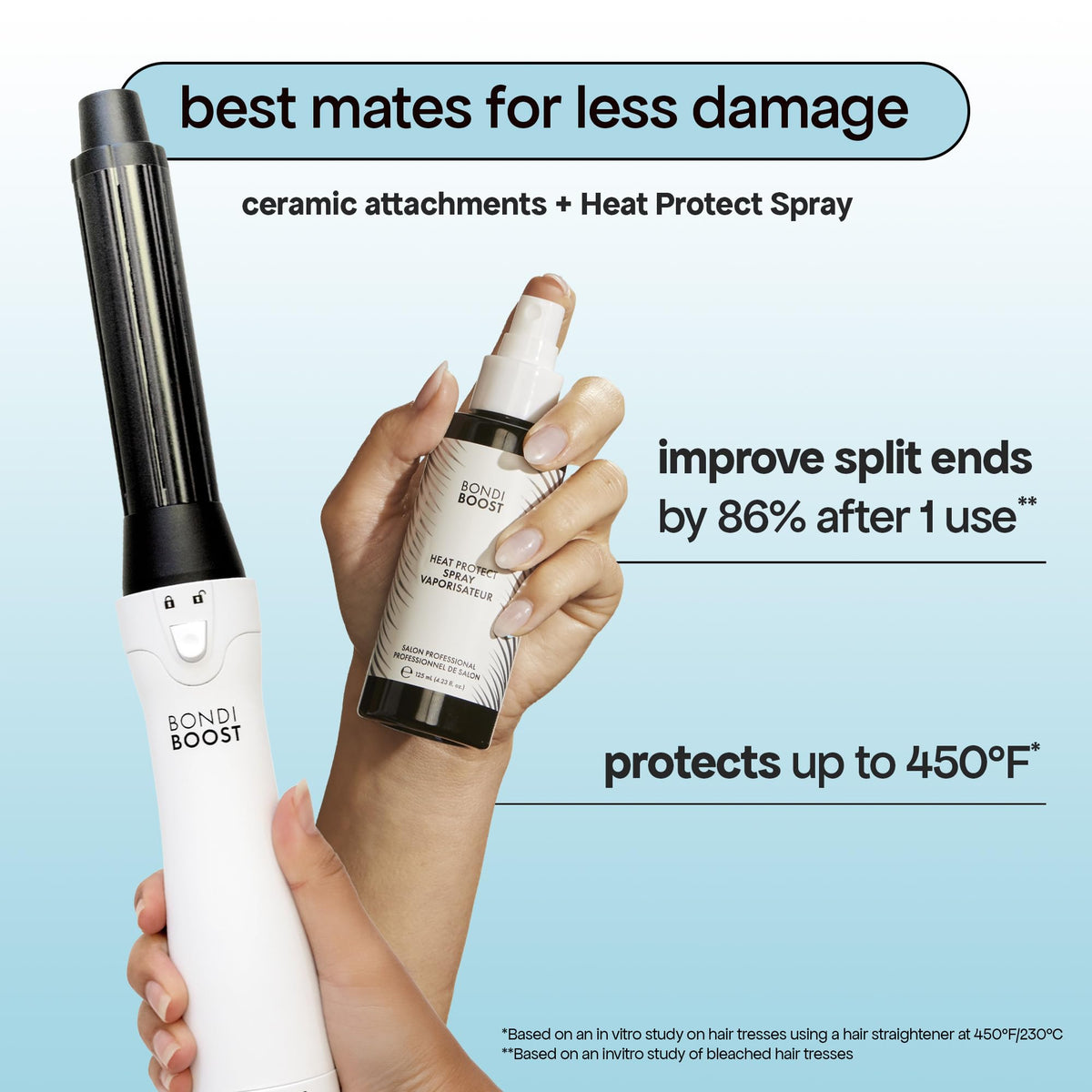 Bondiboost Everlast ceramic-round-brush-32mm creates defined curls and smooth ends