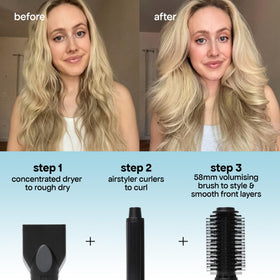 Bondiboost Everlast ceramic-round-brush-58mm adds root lift with a glossy finish