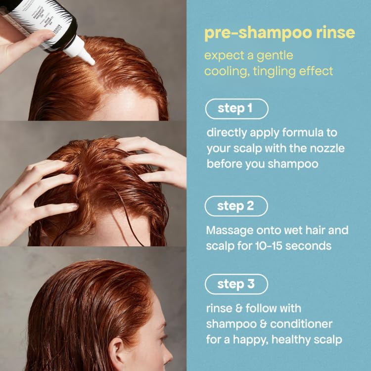BondiBoost HG Clarifying Rinse rosemary and vinegar icon highlights cleansing power.