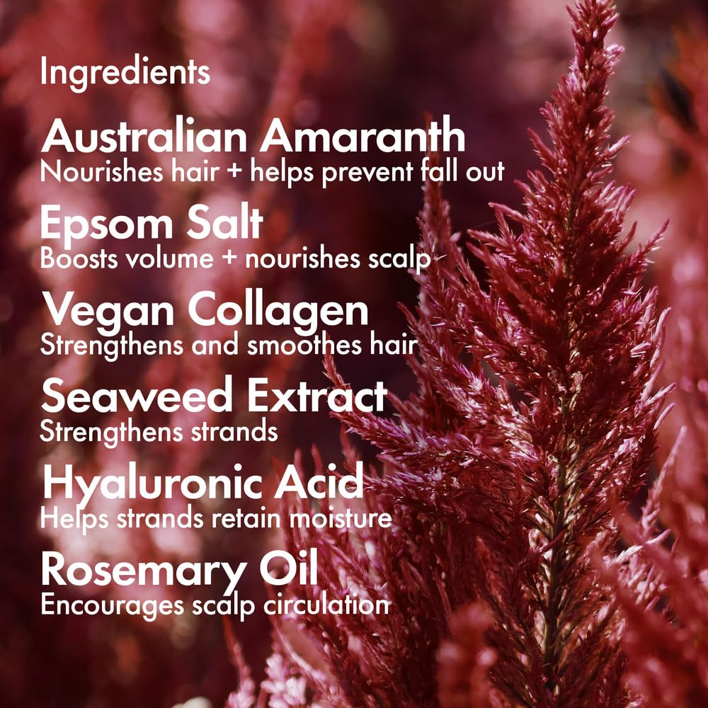 BONDIBOOST ingredients highlight hyaluronic acid and collagen for nourished strands.