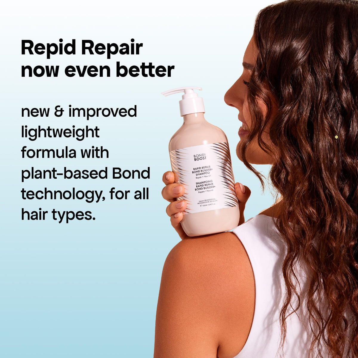 BondiBoost Rapid Repair after-use shine on smooth hair ends