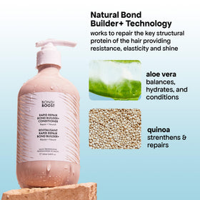 Applying BondiBoost on mid-lengths and ends for targeted hydration.