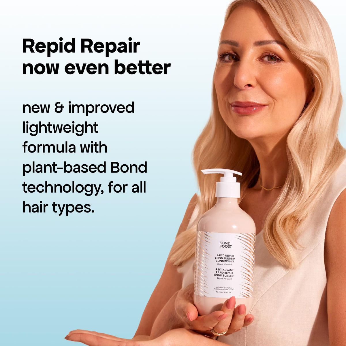 BONDIBOOST Rapid Repair hair after use with enhanced shine and manageability