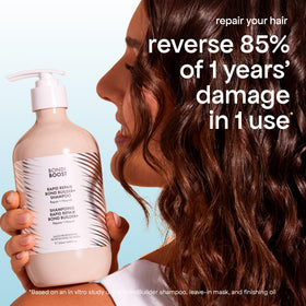 BondiBoost Rapid Repair hair strands close-up showing conditioning and shine
