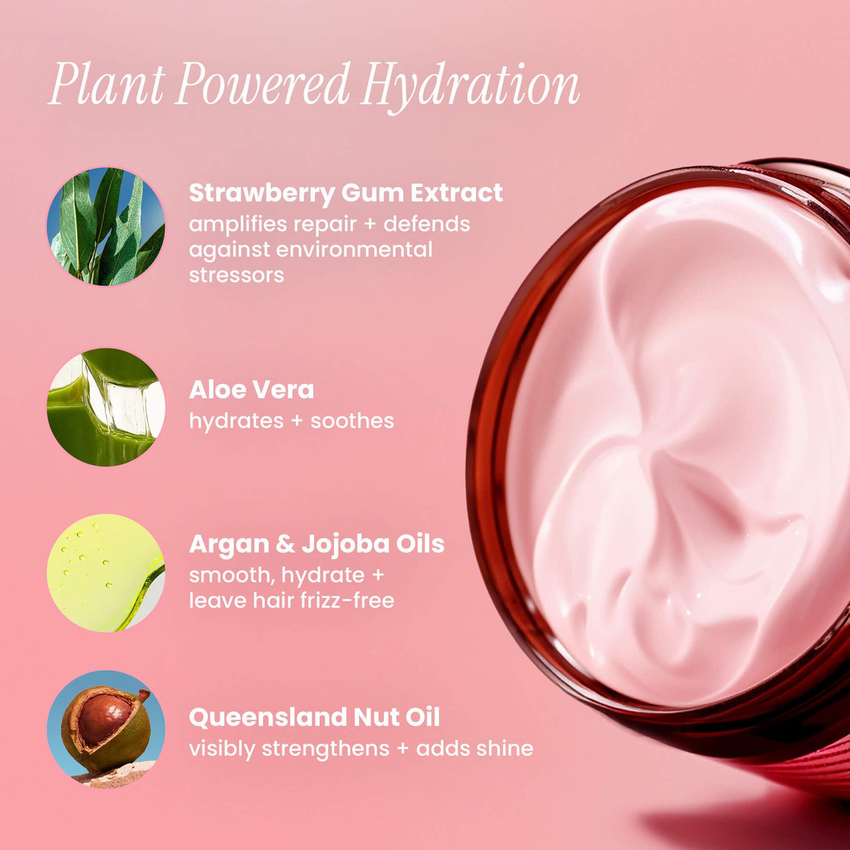 BONDIBOOST Strawberry Gum Hair Mask dispenser demonstrates easy application.