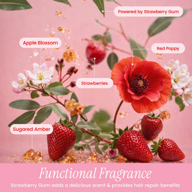 BONDIBOOST Strawberry Gum Hair Mask scent enhances routine.
