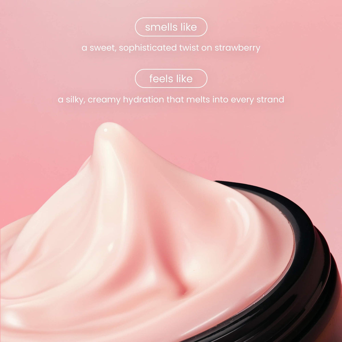 BONDIBOOST Strawberry Gum Hair Mask texture swatch for dry, damaged hair.