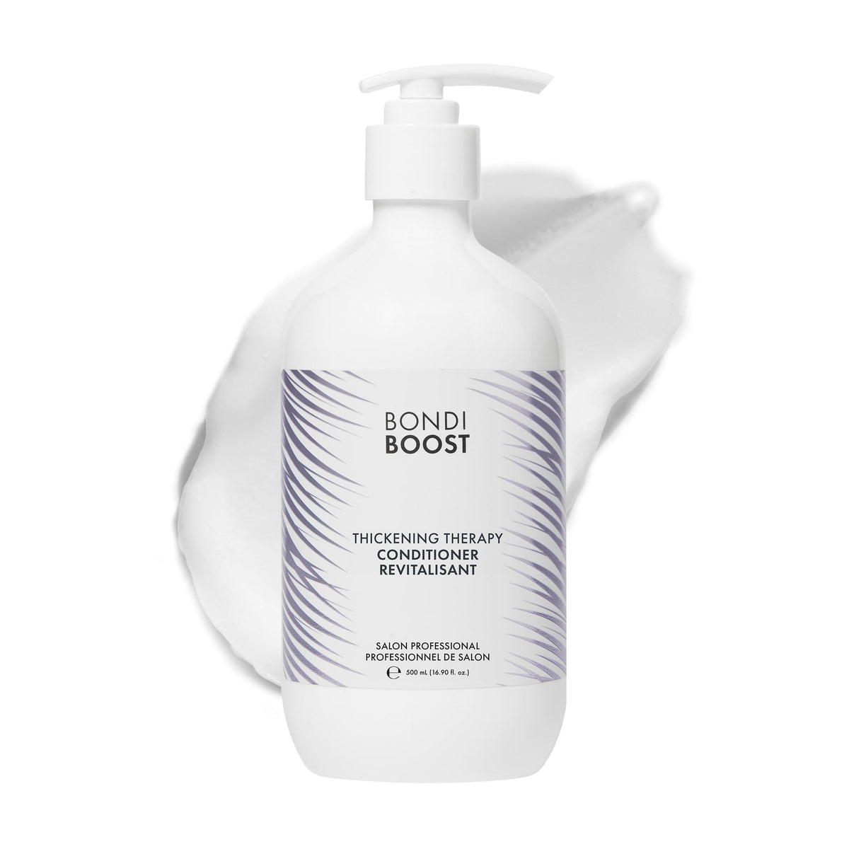BondiBoost Thickening Conditioner bottle pour for volumized hair
